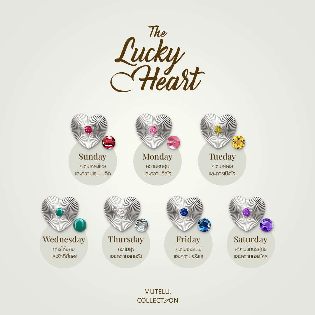 LOVE & PASSIONATE - Seven Color Birthstone- Lucky Heart (Bracelet)