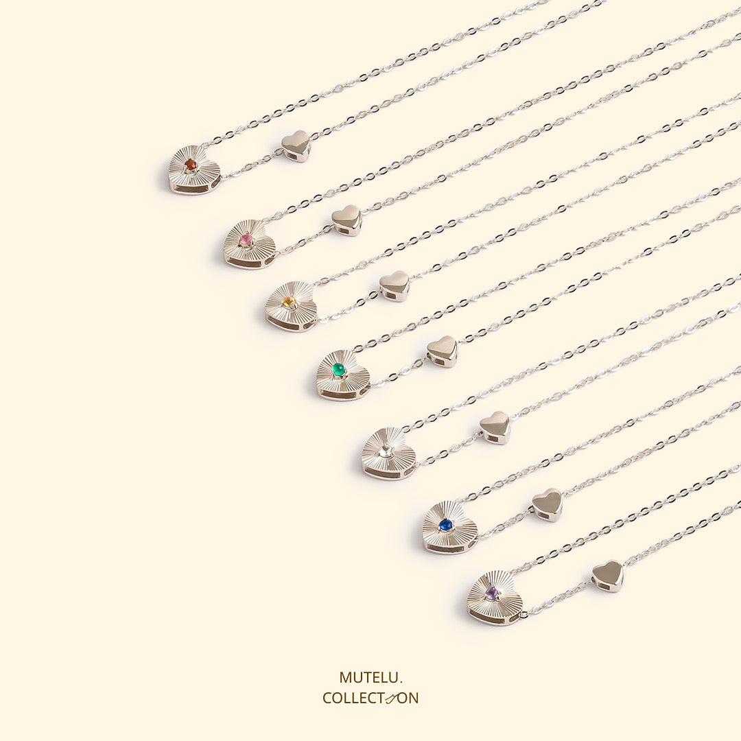 LOVE & PASSIONATE - Seven Color Birthstone- Lucky Heart (Bracelet)