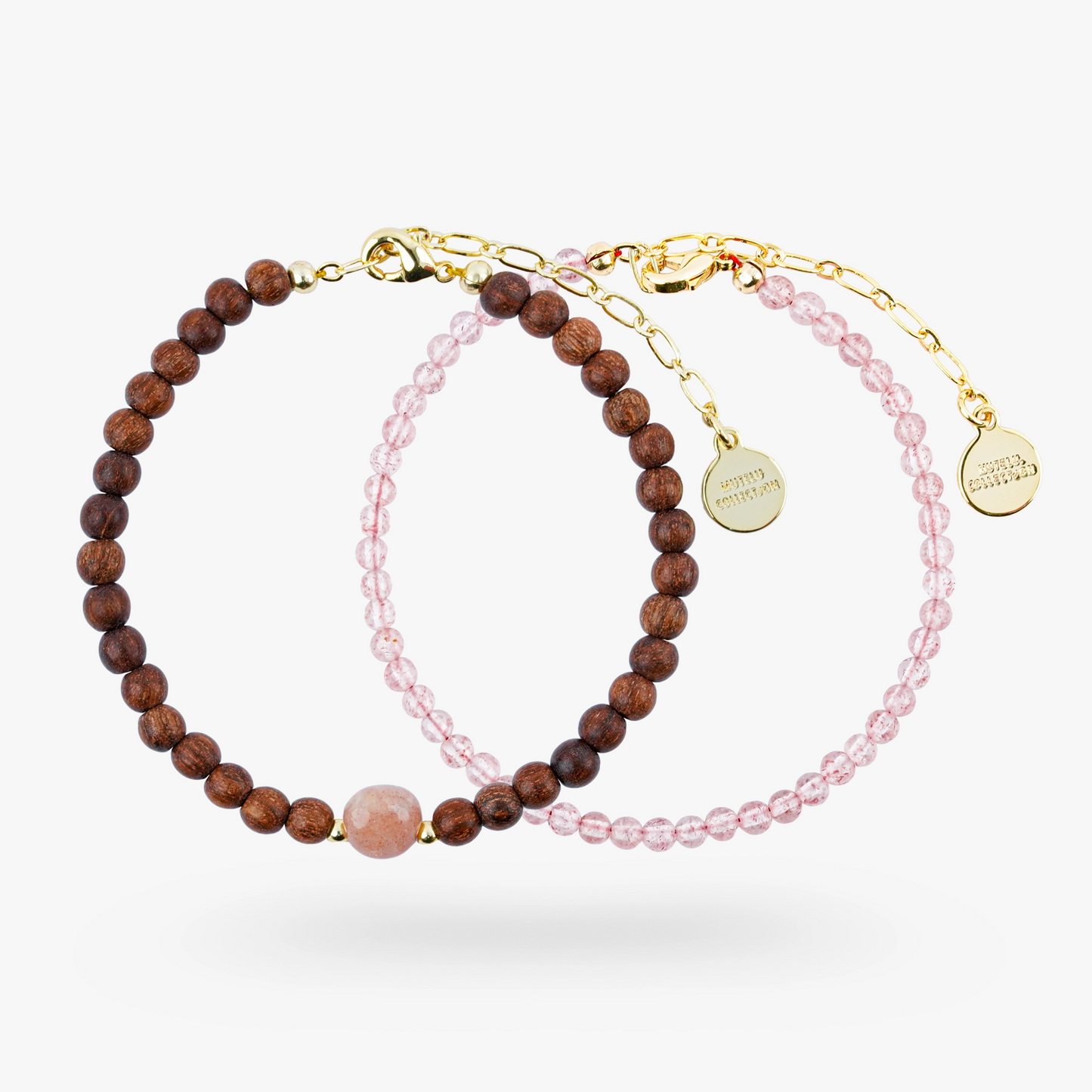 LOVE & PASSIONATE - Sandalwood & Strawberry Quartz - Silent Lure (Bracelet)