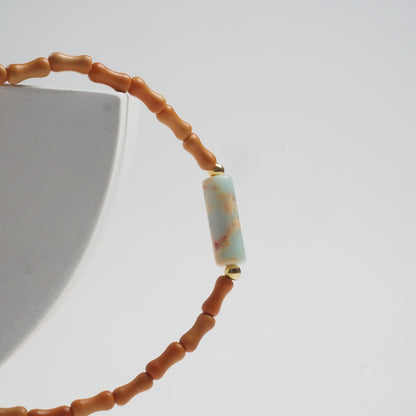 PEACE - Shoushan & Olive Wood- Harmony Root(Bracelet)