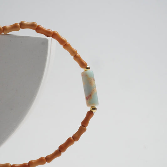 PEACE - Shoushan & Olive Wood- Harmony Root(Bracelet)