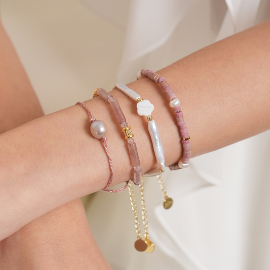 LOVE & PASSIONATE - Four Bracelets- Rosy Ensemble (Bracelet)