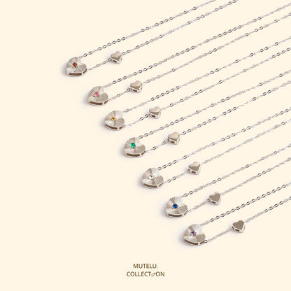 LOVE & PASSIONATE - Seven Color Birthstone- Lucky Heart (Bracelet)