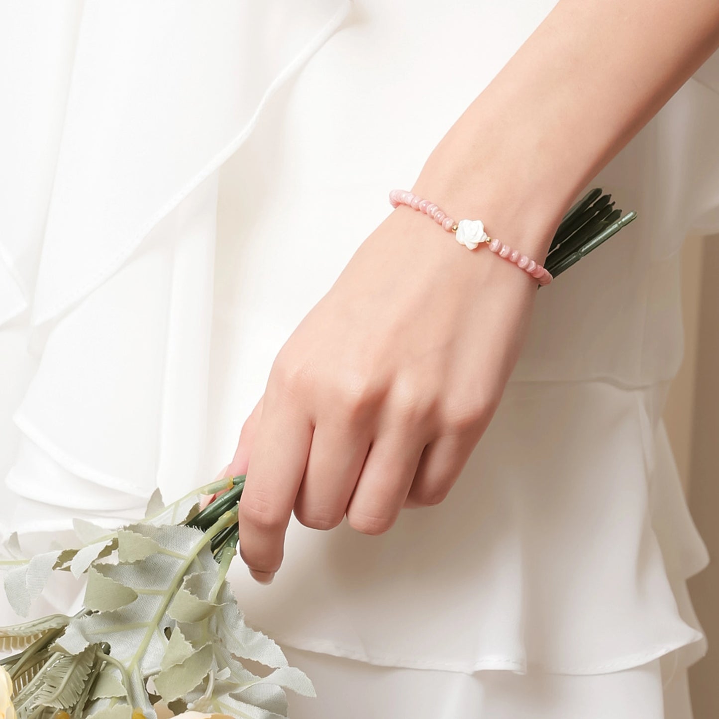 PEACE & WISDOM - Rhodochrosite - Rosy Glow (Bracelet)