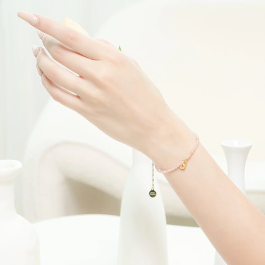 WEALTHY & FORTUNATE - Sunstone with Lucky Coin - Sunlit Fortune (Bracelet)